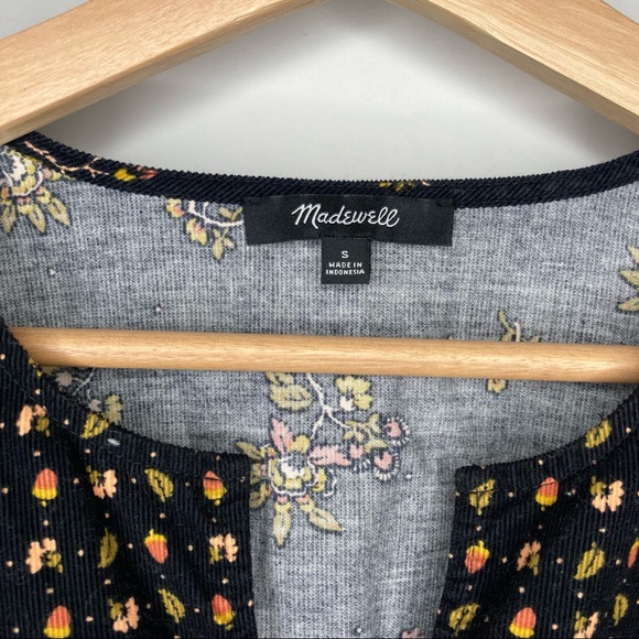 Madewell Corduroy Acorn Foulard Top size small - Picture 4 of 7